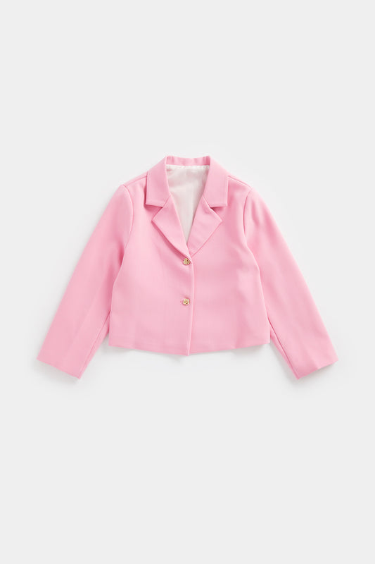 Pink Cropped Blazer