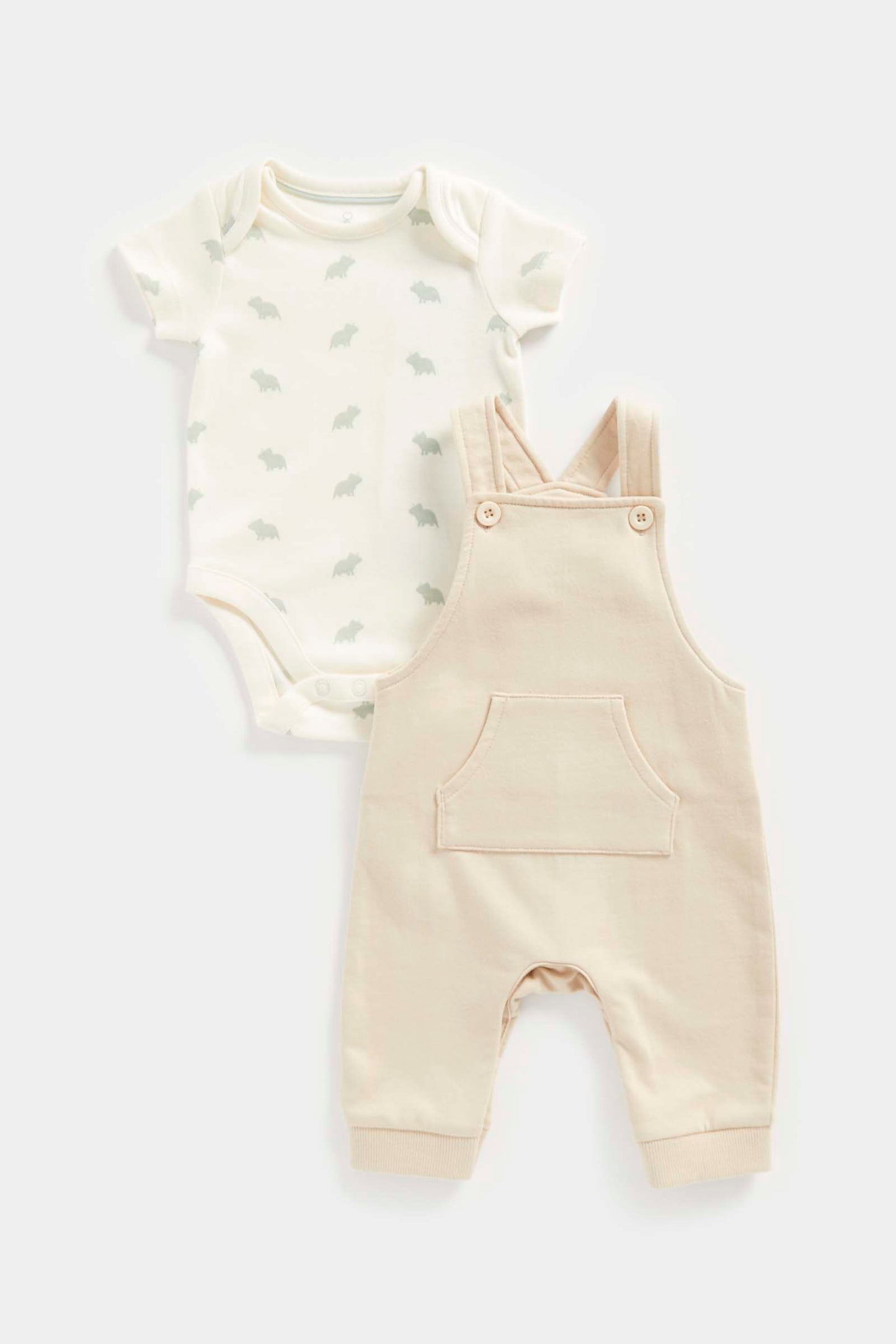 Newborn Boys Sunbaked Summer Dungaree & Bodysuit Set