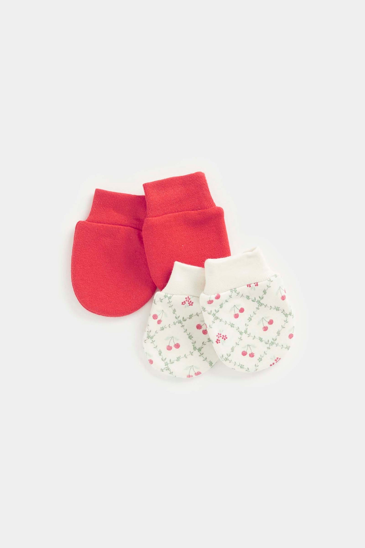 Newborn Girl Cherry Sweet 2Pk Mitts