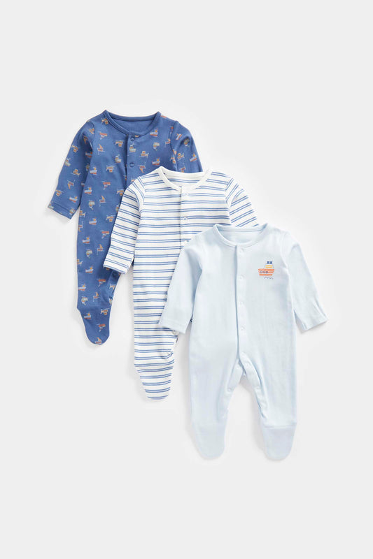 3 Pack Boats Sleepsuits