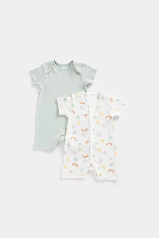 2 Pack Shapes Rompers