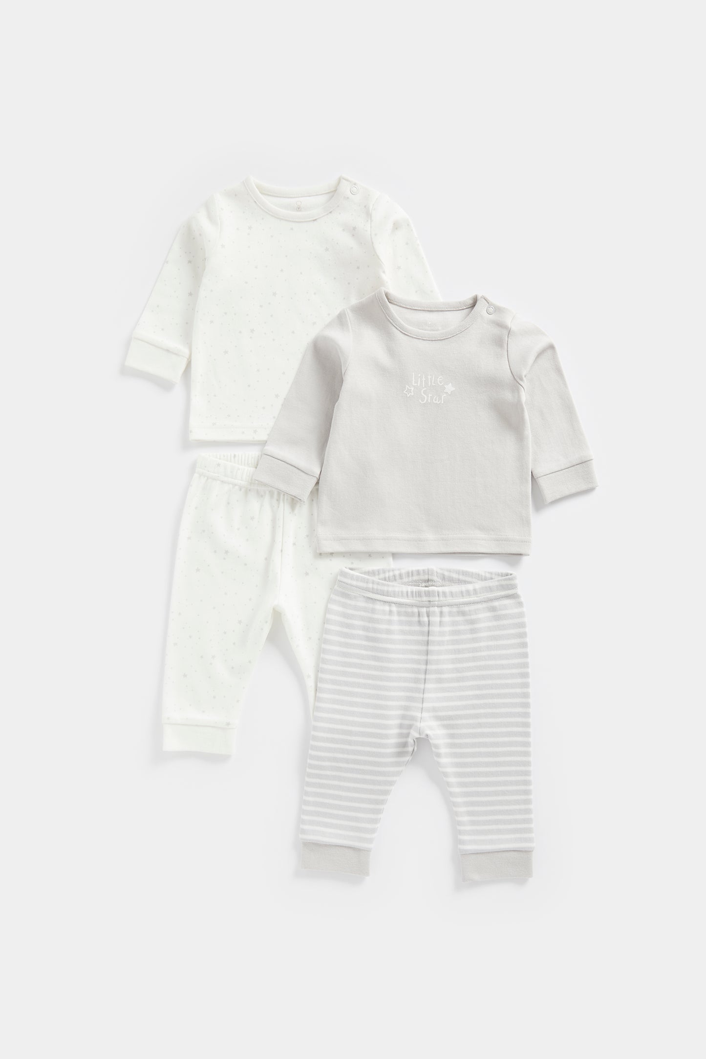 2 Pack Little Star Baby Pyjamas
