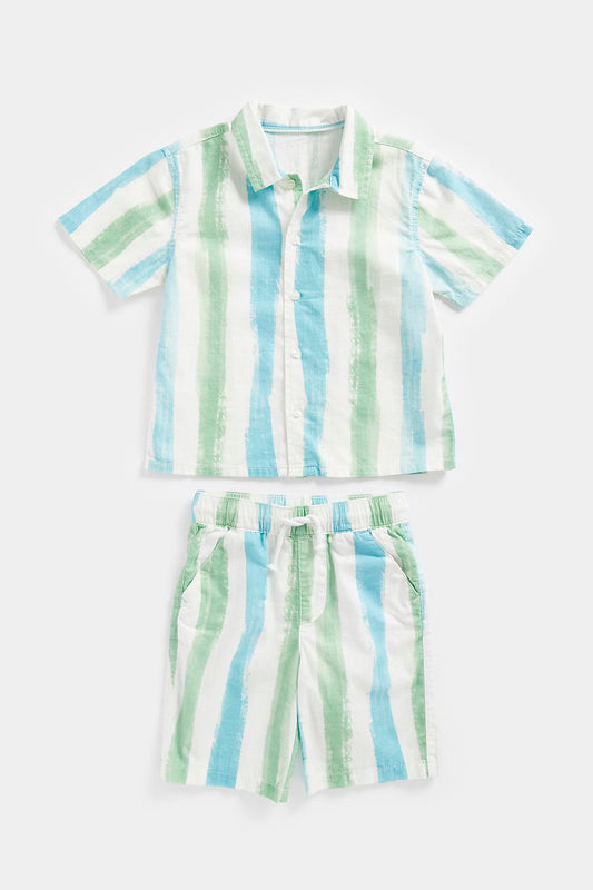 Mini Boys Vintage Lens Stripe Shirt& Short