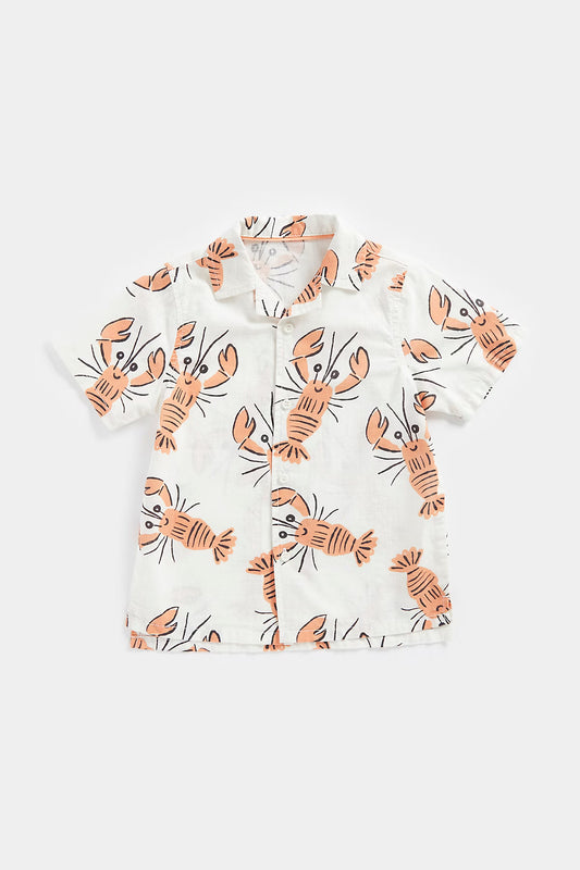Mini Boys Vintage Lens Lobster Printed Shirt