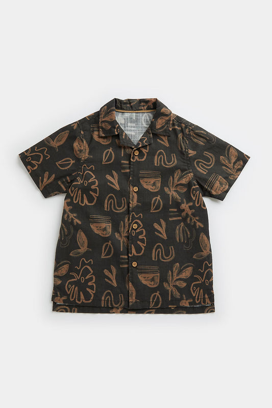 Mini Boys  CHOCOLATE & CITRUS Printed Shirt