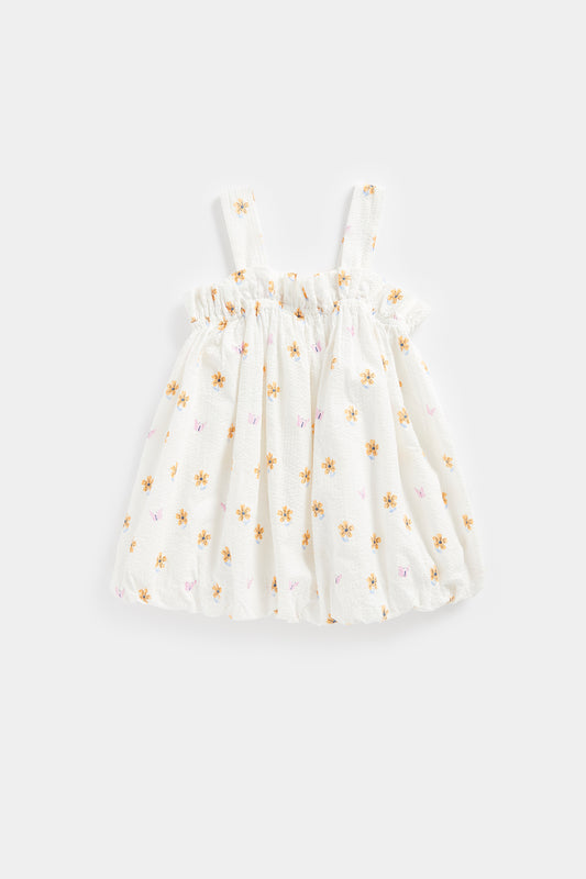 Floral Bubble-Hem Dress