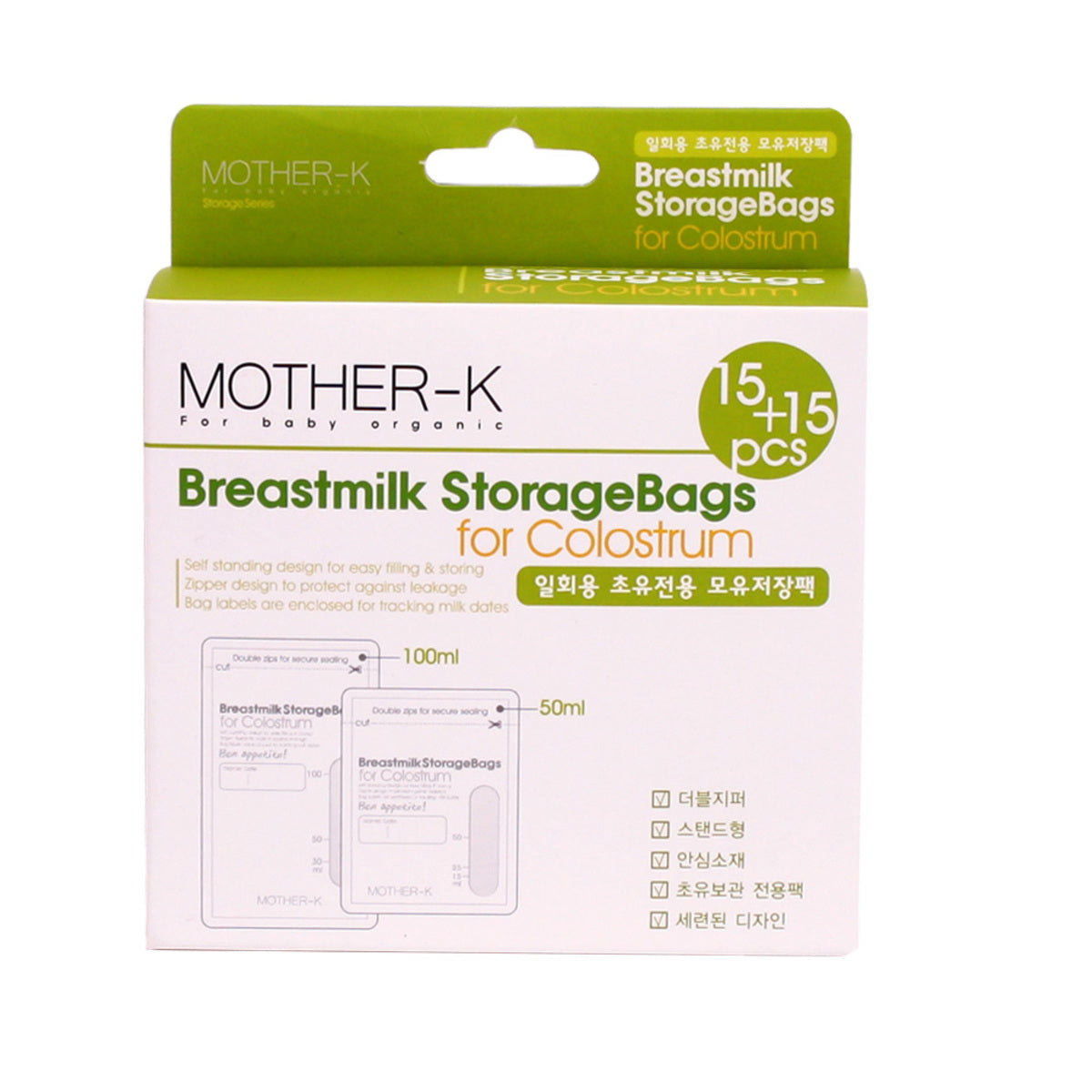 Mother-K Disposable Breastmilk Storage Bags 30Ps