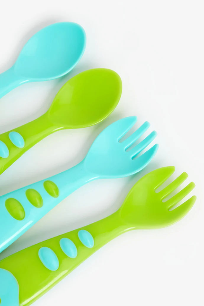 Easy Grip Spoon & Fork - Boy