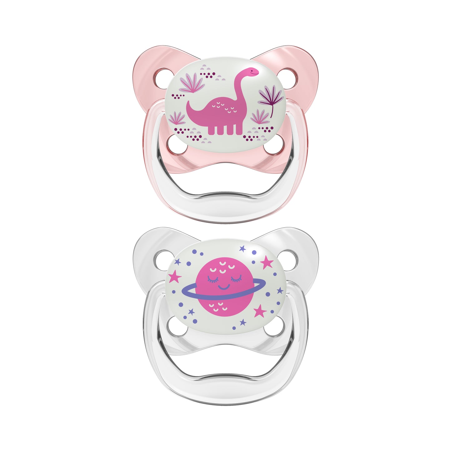 Dr Brown Prevent Butterfly Glow-In The Dark Pacifiers 2Pk