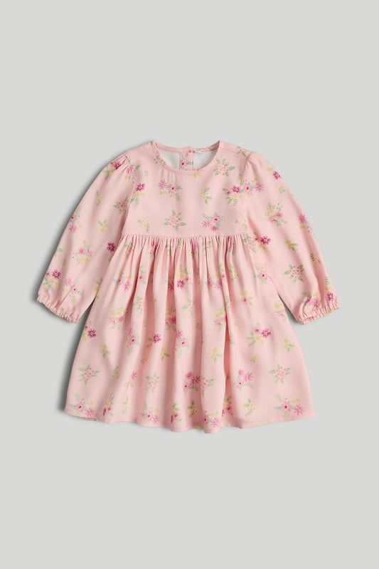 Pink Floral Cotton Dress