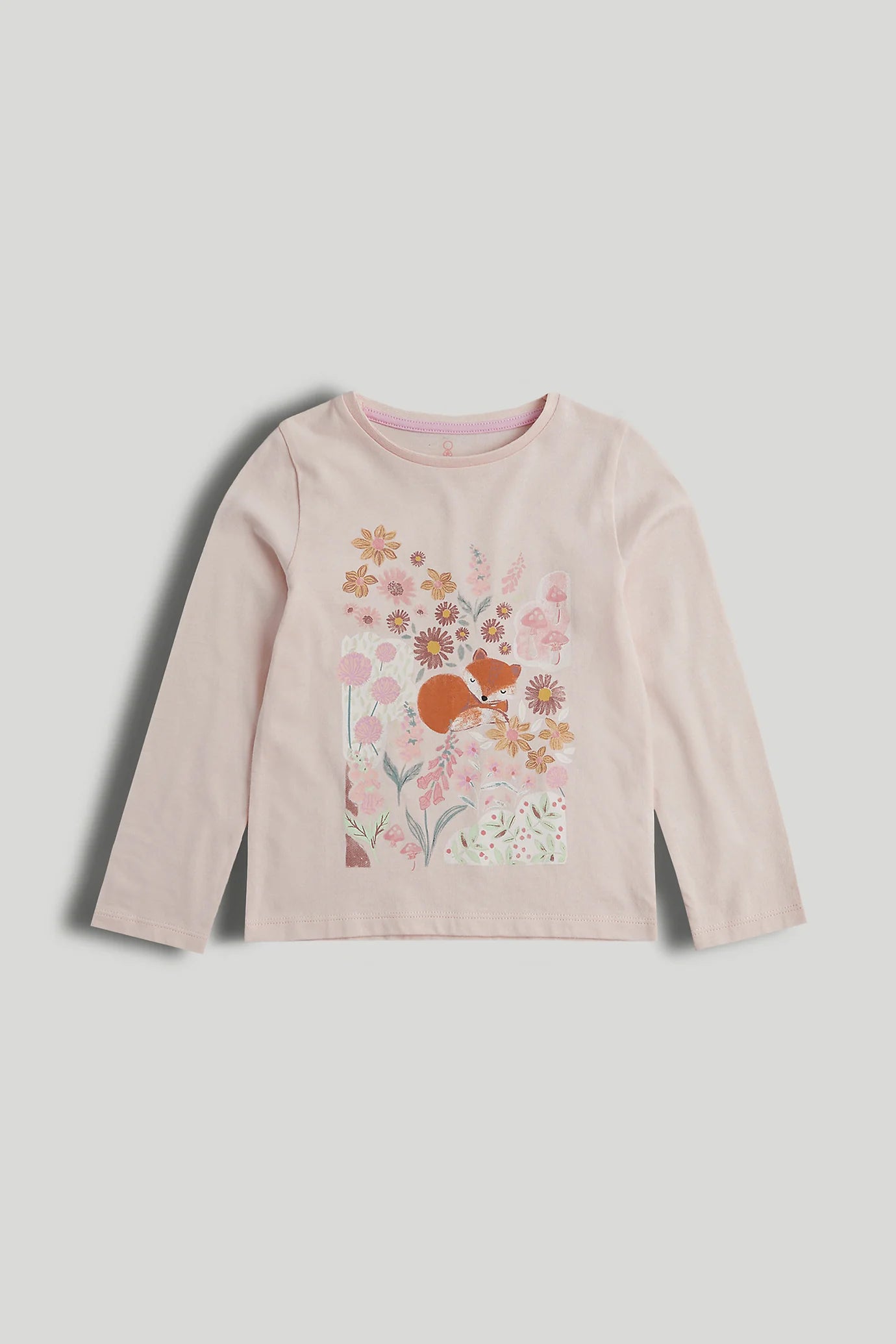 Pink Fox Long-Sleeved T-Shirt