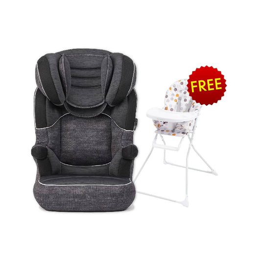 High back booster +Ohio Isofix Black with  MC Highchair