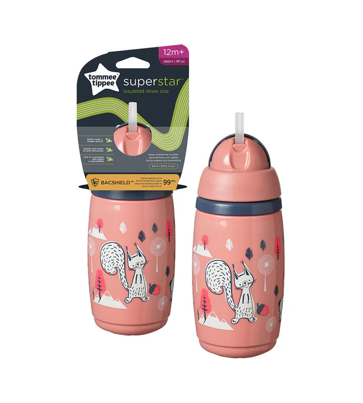 TT 1X INSULATED STRAW 266ML AL PINK