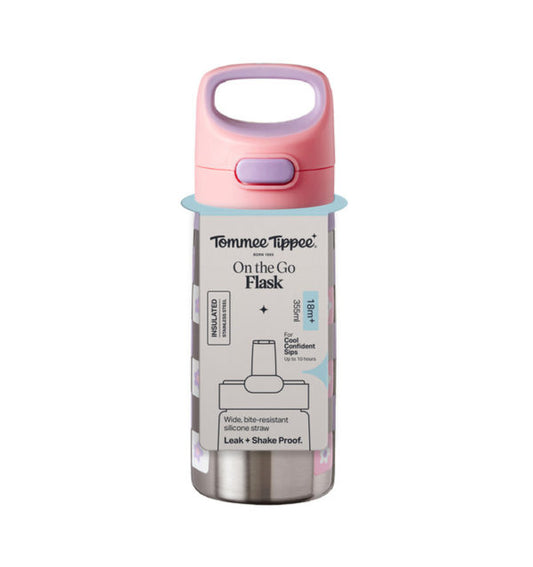 Tommee Tippee Ss On The Go Straw 18M+ 355Ml Girl