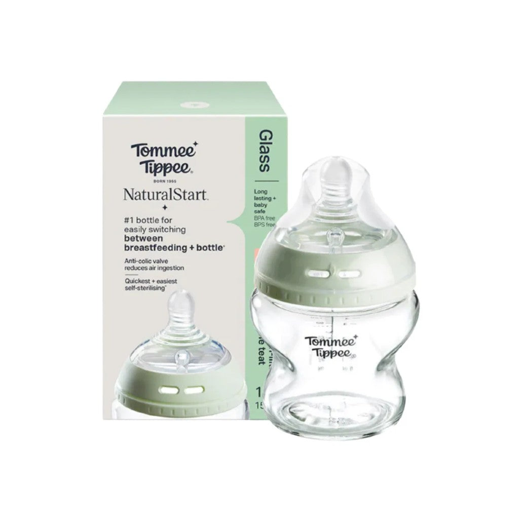 Natural Start Glass Bottle (1pk) with Closer To Nature Vari-Flow Teats (1set of Teats)