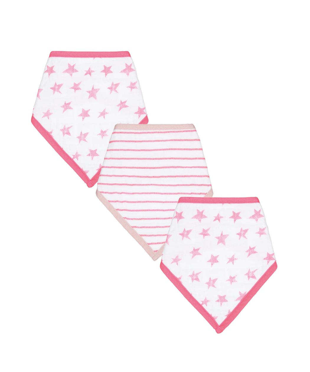 Muslin Star 3pk Dribbler - Girl