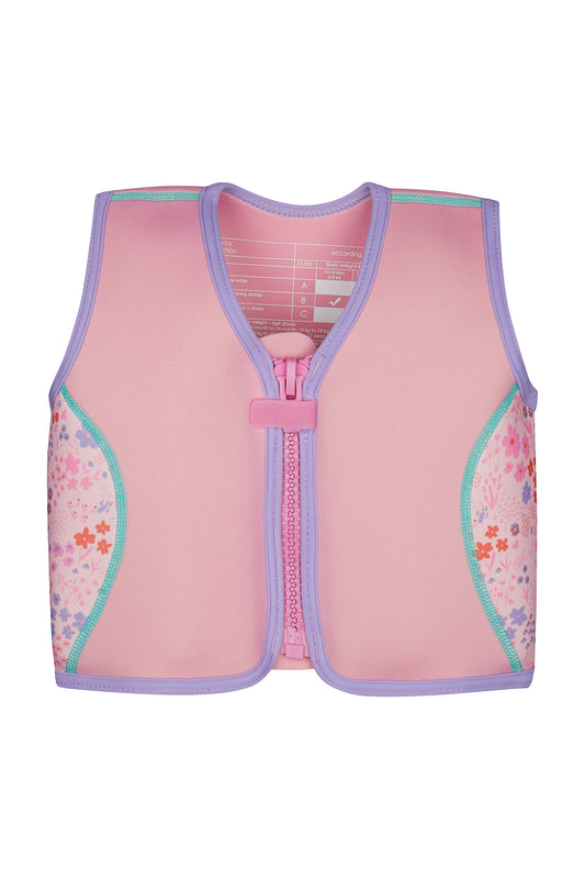 Swim Jacket Pink Flowers