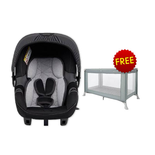 Carseat Ziba Universal with Mc Epp Travel Cot Grey