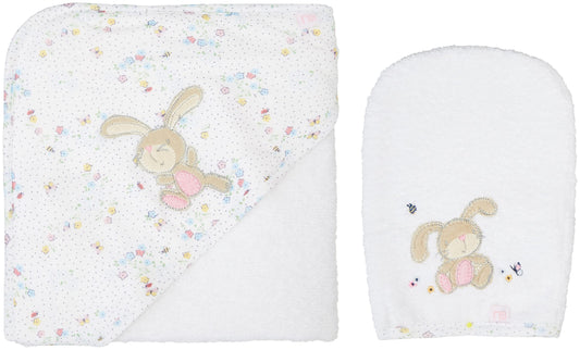 Spring Flower Cuddle & Dry Mitten