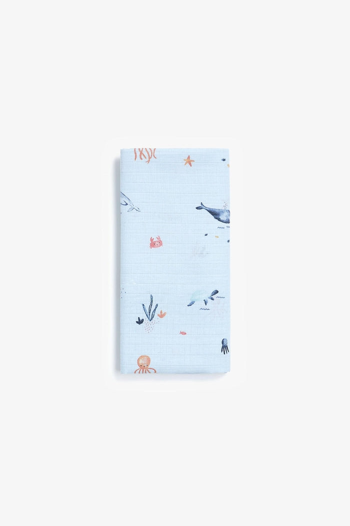 You Me And The Sea Luxury Muslin Blanket