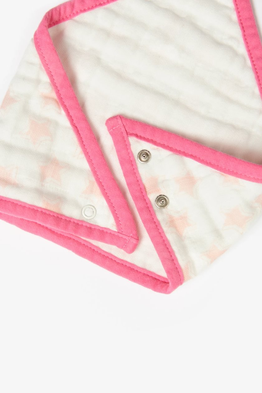 Girls Muslin PinkStar 3pk Dribbler