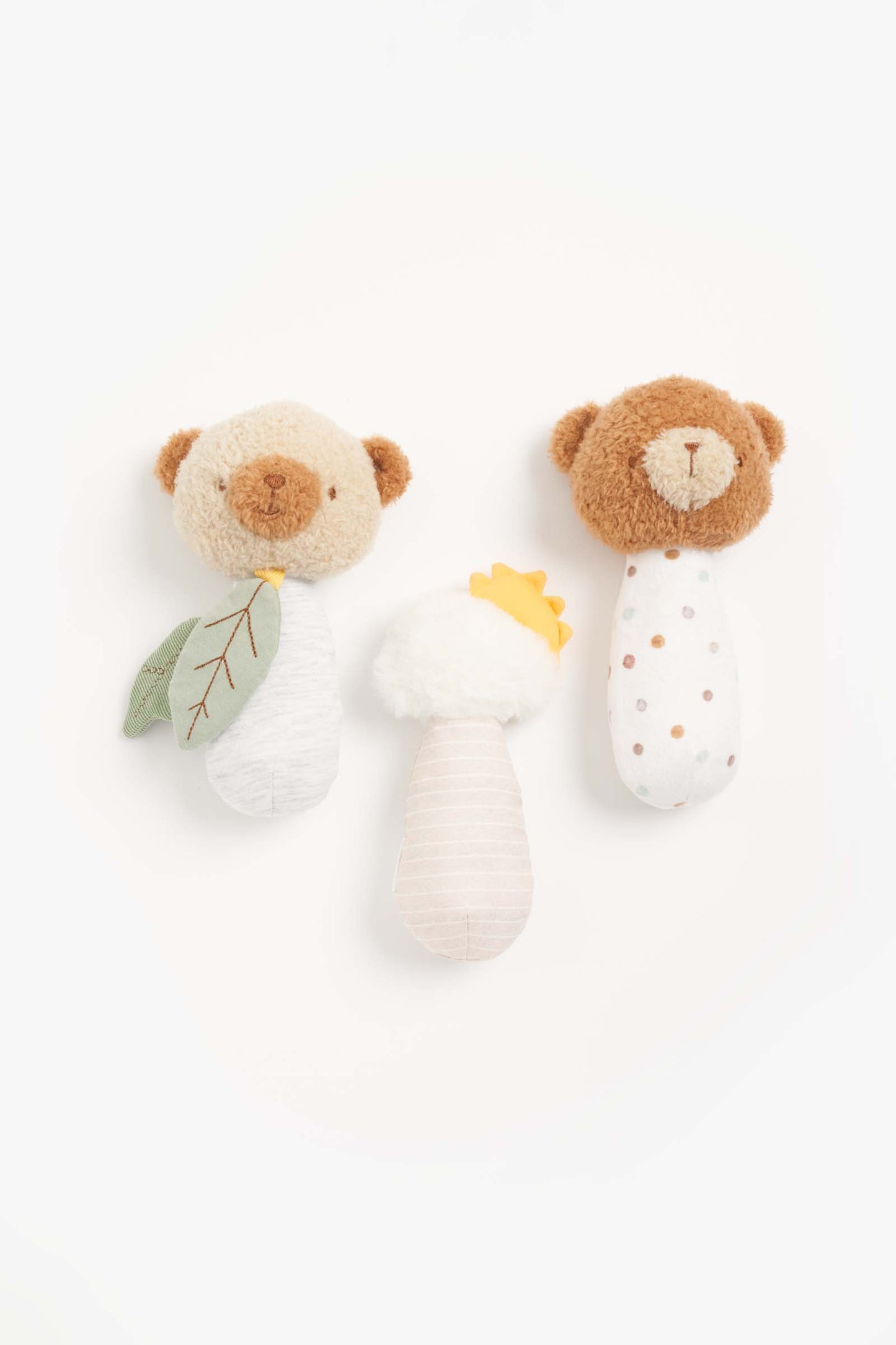 Lovable Bear Set Of 3 Rattles