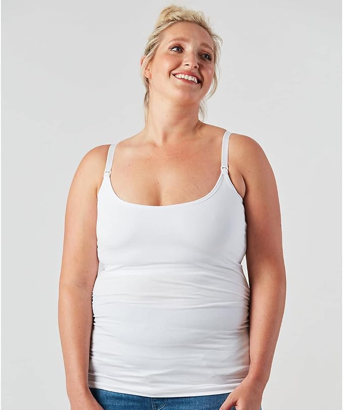 Nursing Vest with Inner Support - White