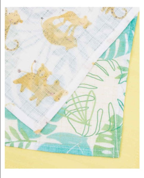 Sleepy Safari 3Pk Muslins