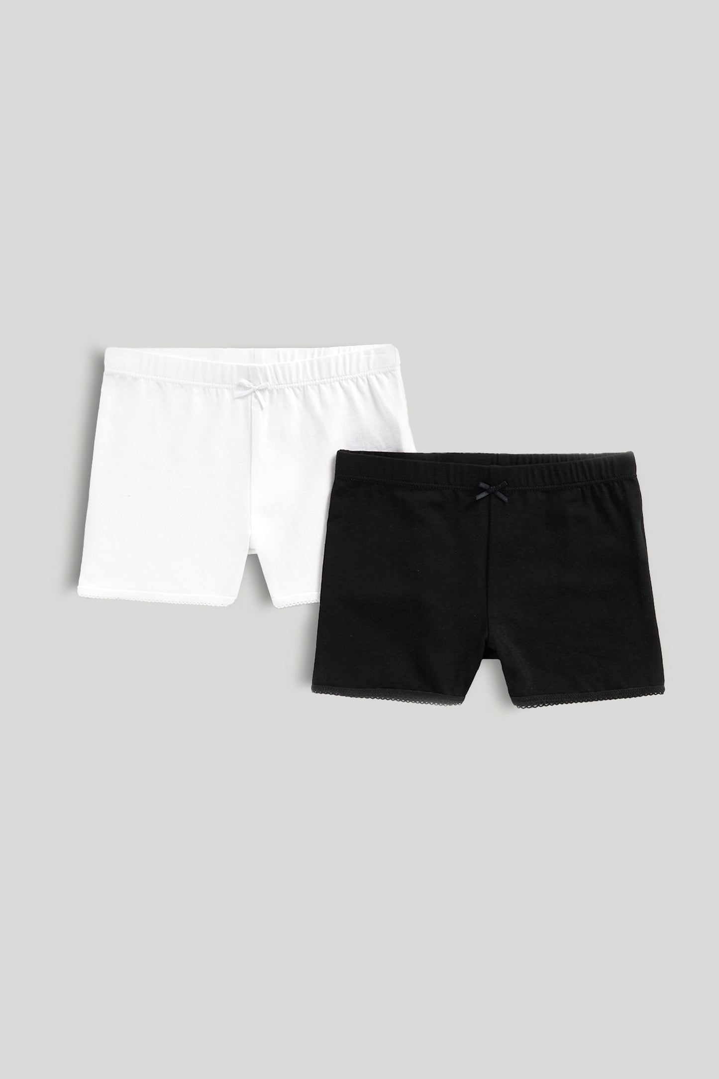 Girls Boyshort Panties Black & White 2pk