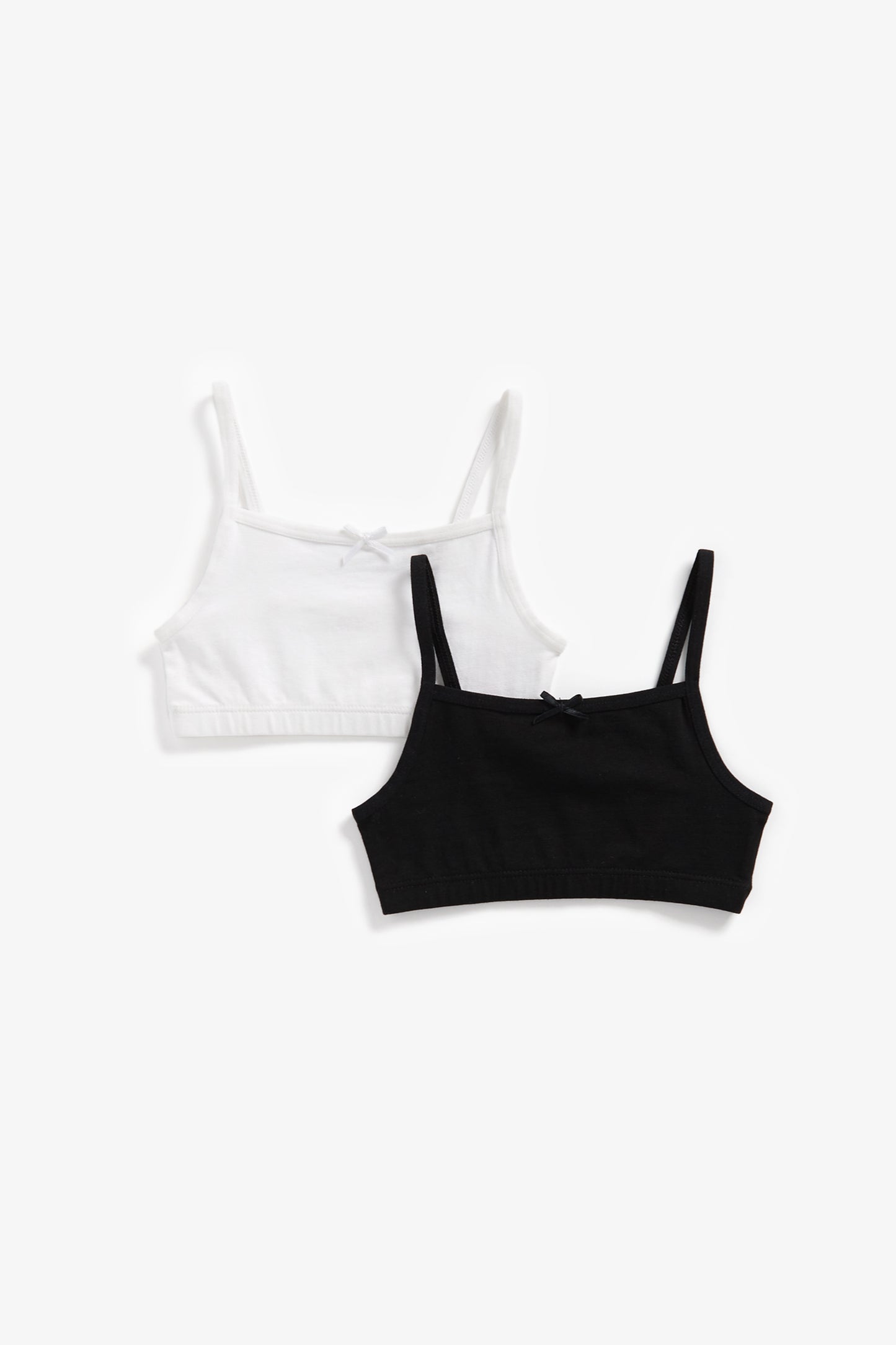 Girls Vest Black & White 2pk