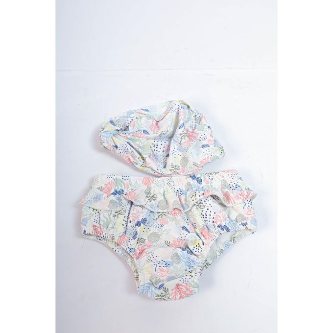 Floral Print Baby Girl Swim Set