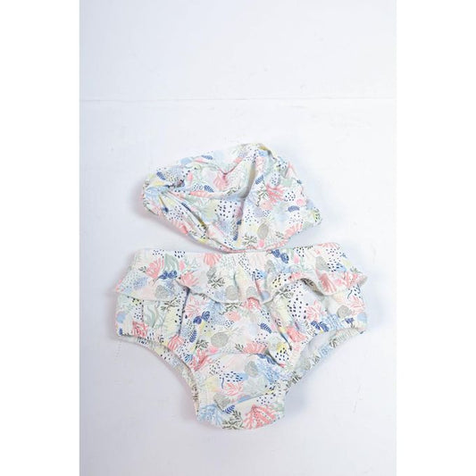 Floral Print Baby Girl Swim Set