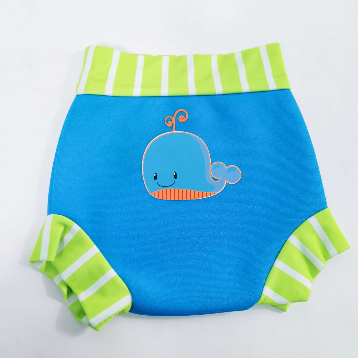 Baby Swim Nappy Cover Green Blue Whale Boys
