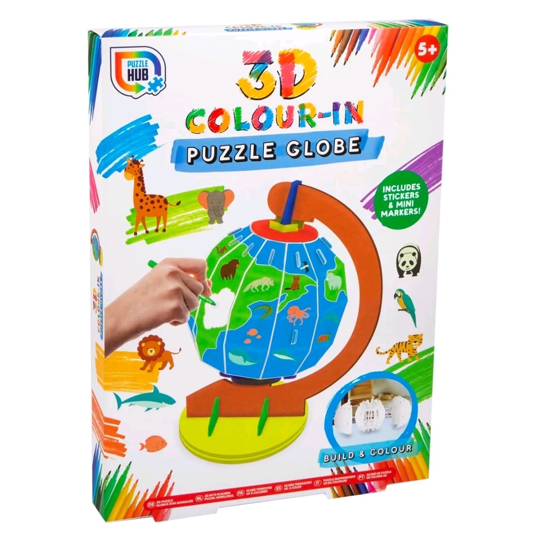 3D Colour In Puzzle Globe