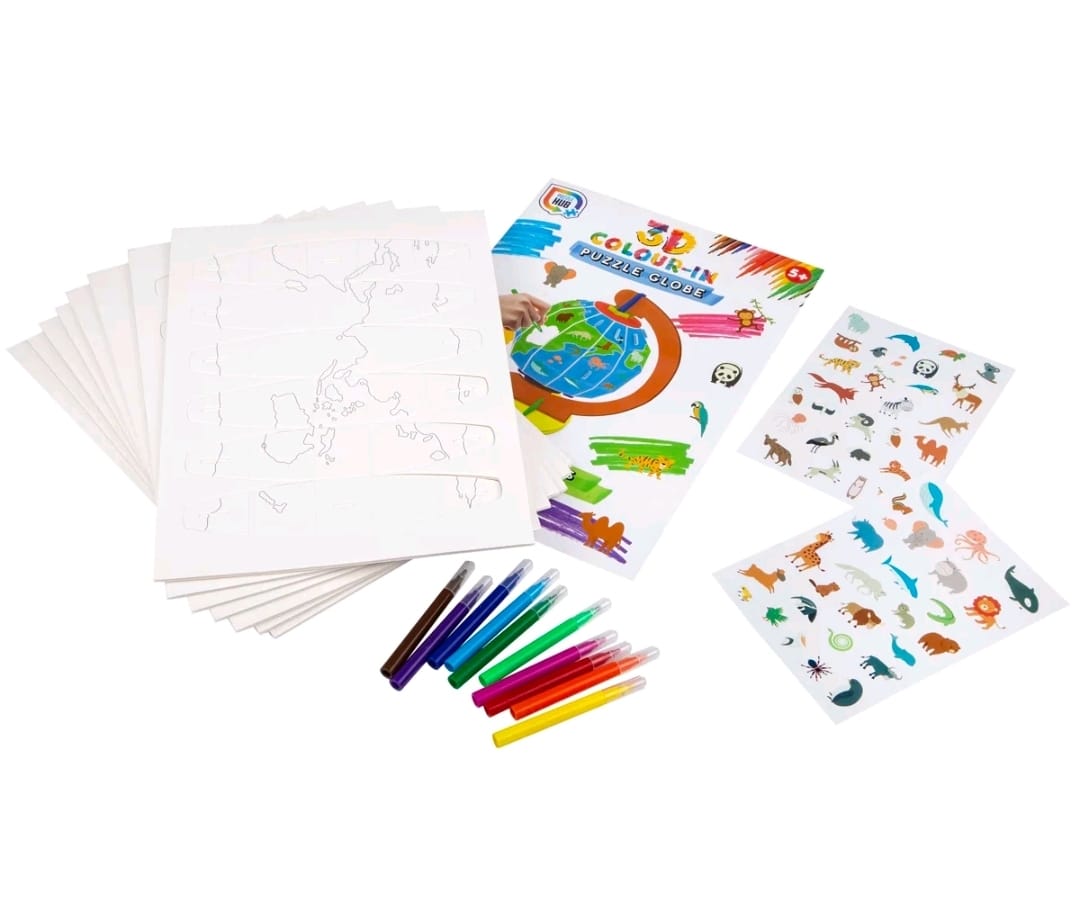 3D Colour In Puzzle Globe