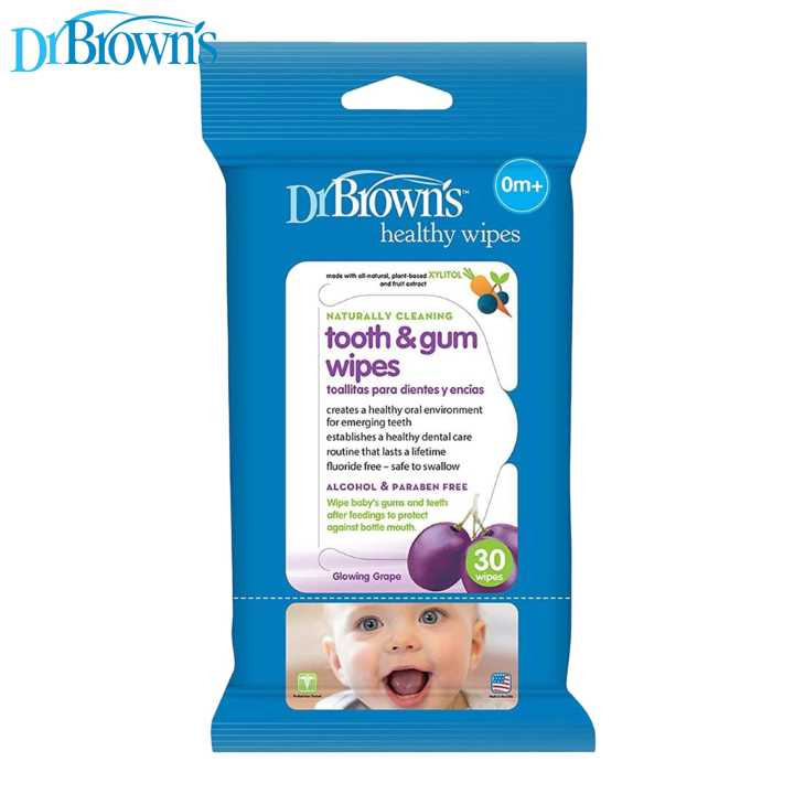 Dr Brown Tooth & Gum Wipes