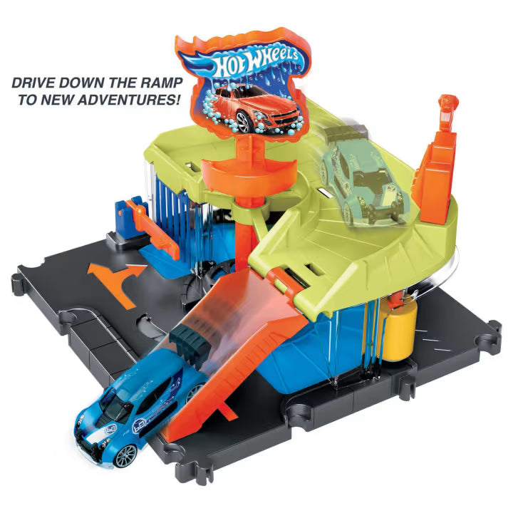 Hot Wheels City Downtown Express Car Wash Playset