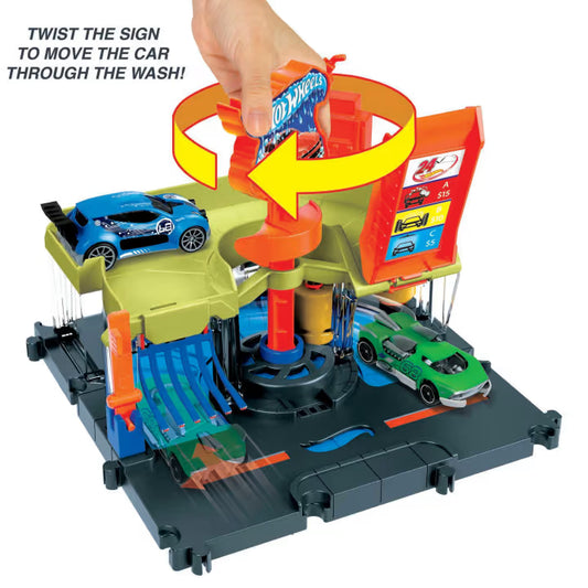 Hot Wheels City Downtown Express Car Wash Playset