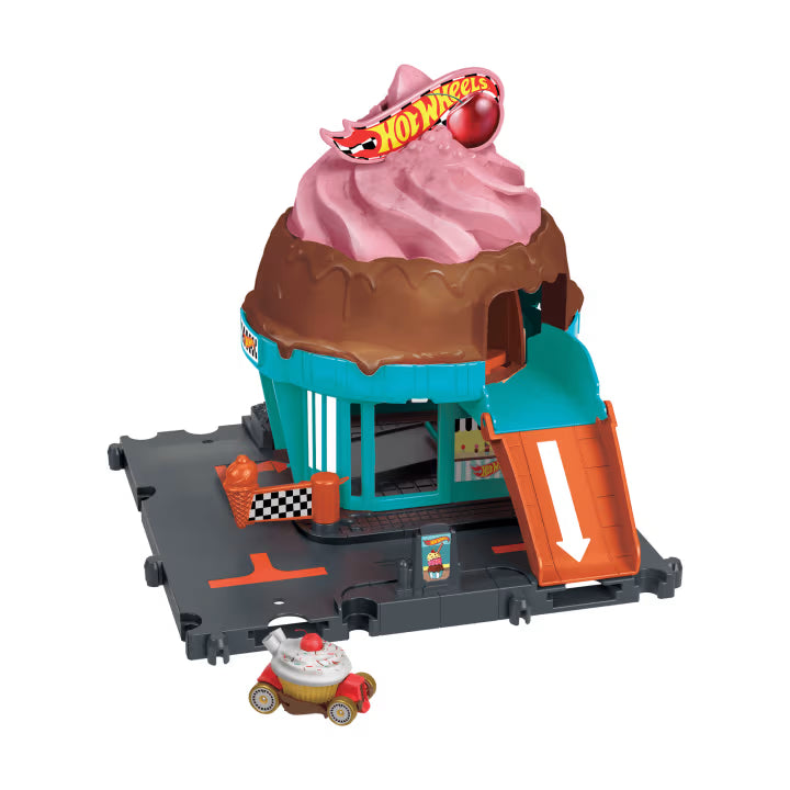 Hot Wheels City Downtown Ice Cream Swirl Playset