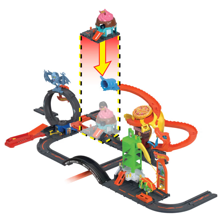 Hot Wheels City Downtown Ice Cream Swirl Playset