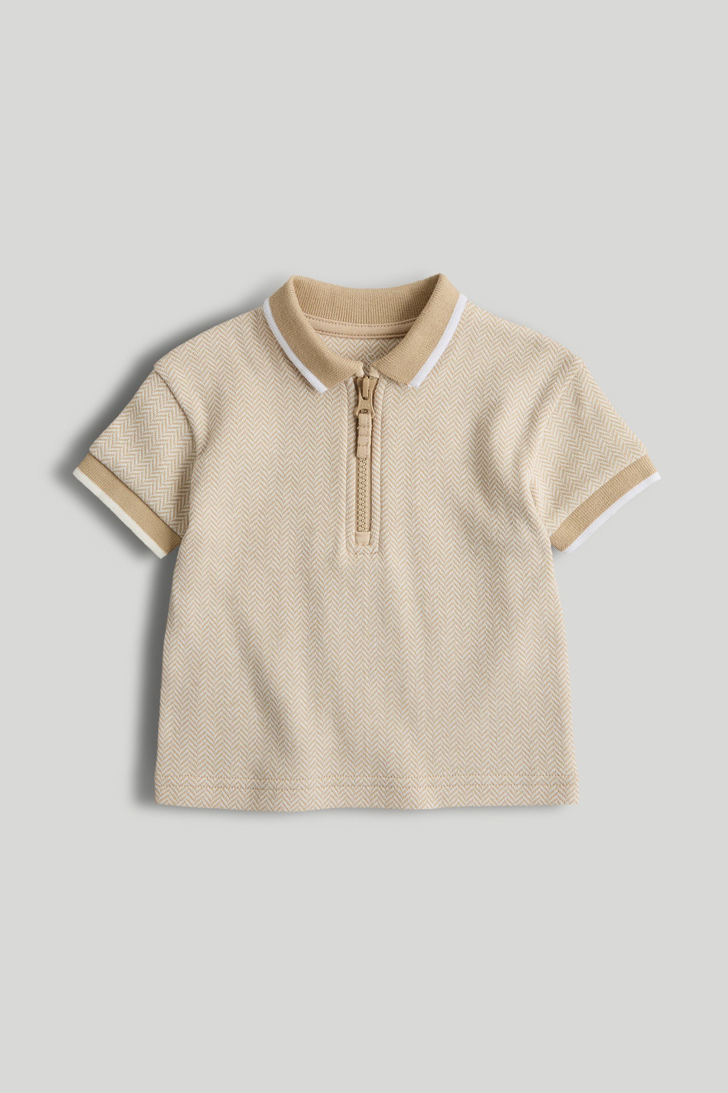 Stone Jacquard Polo Shirt