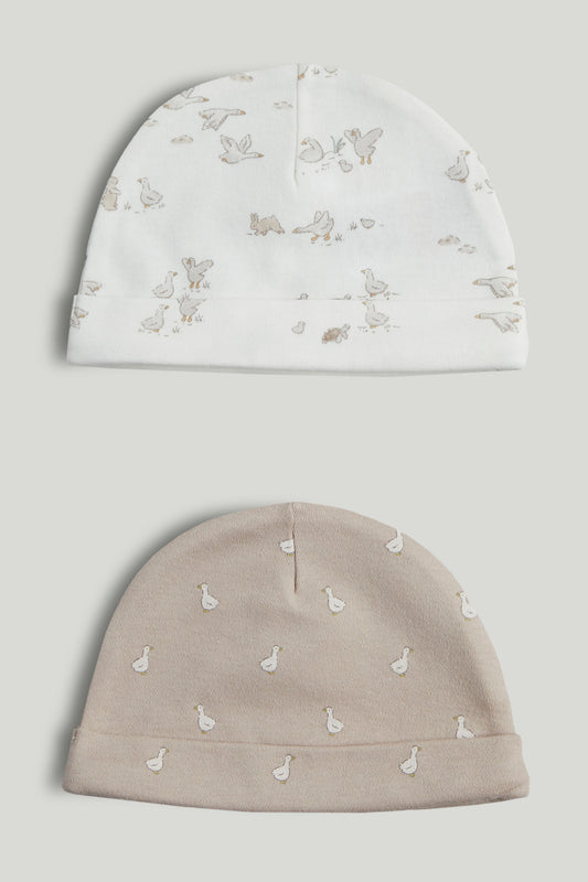 2 Pack My First Cotton Baby Hats