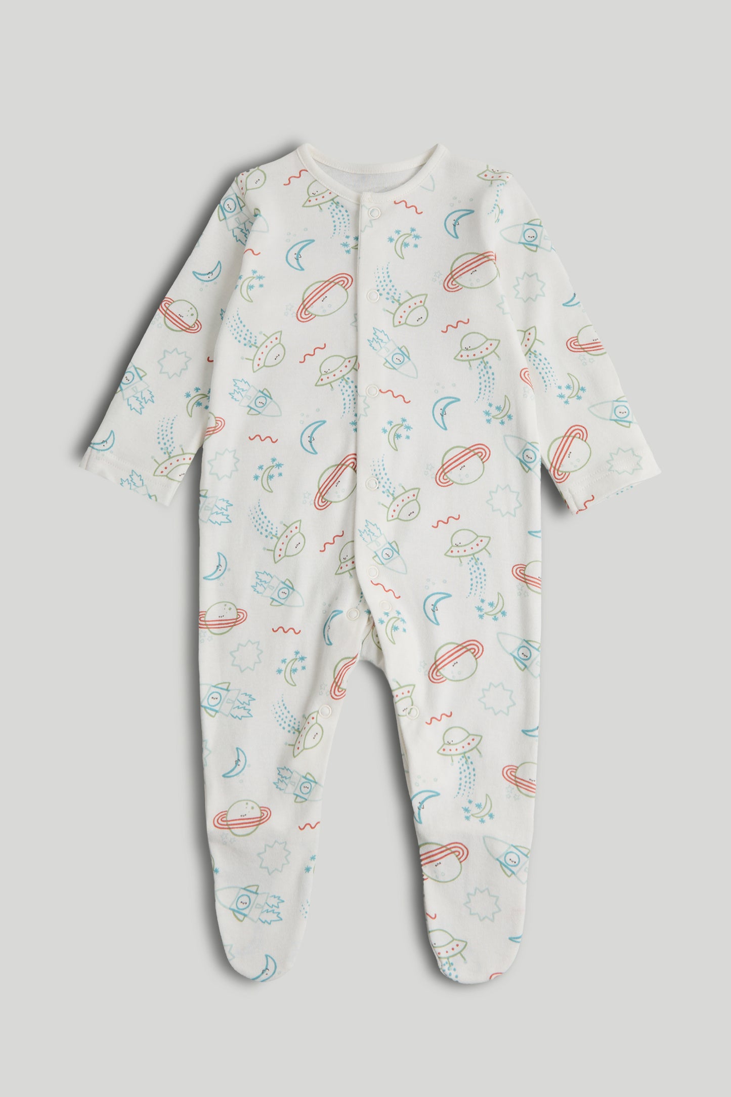 3 Pack Space Sleepsuits