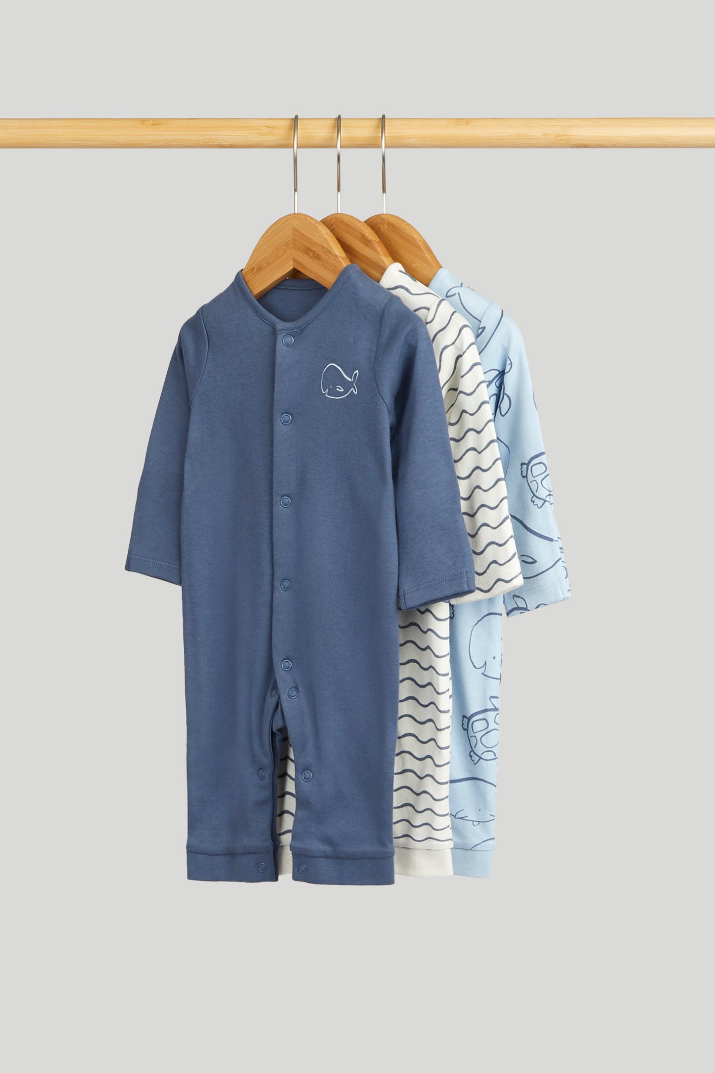 3 Pack My First Footless Sleepsuits