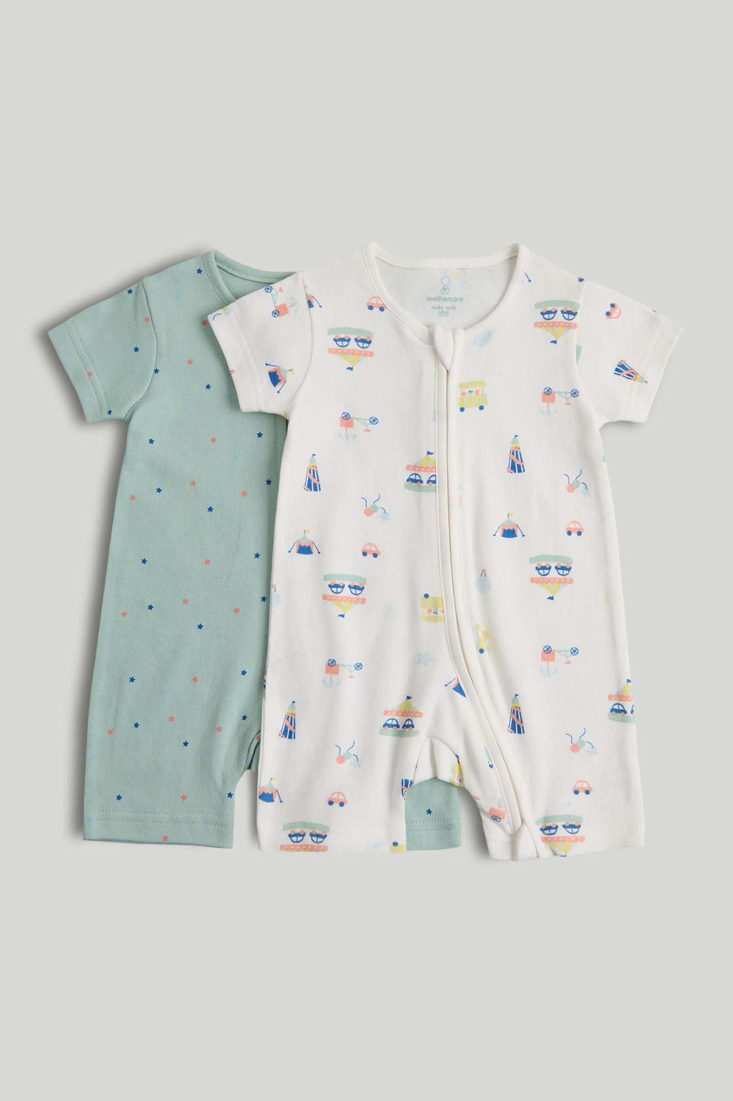 2 Pack Carnival Rompers