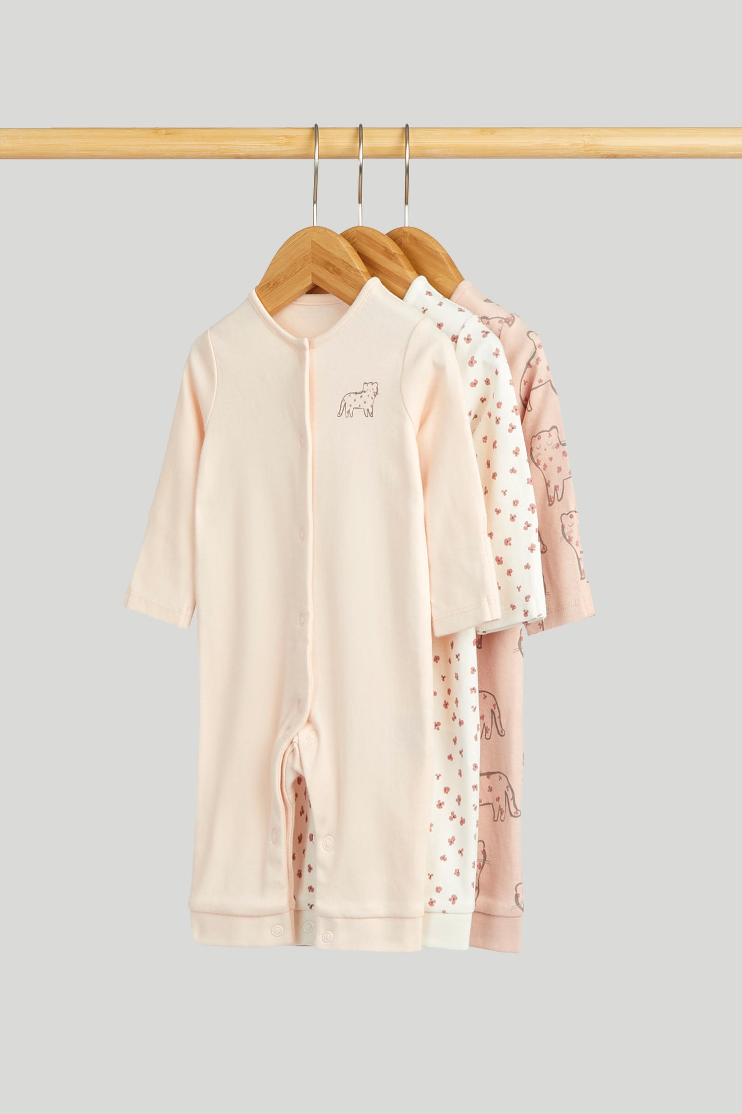 3 Pack My First Footless Sleepsuits