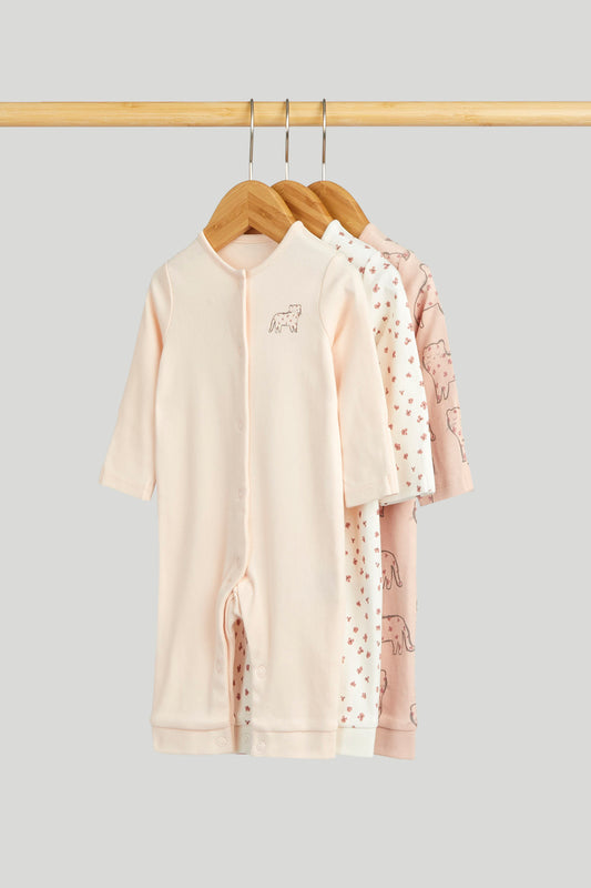 3 Pack My First Footless Sleepsuits