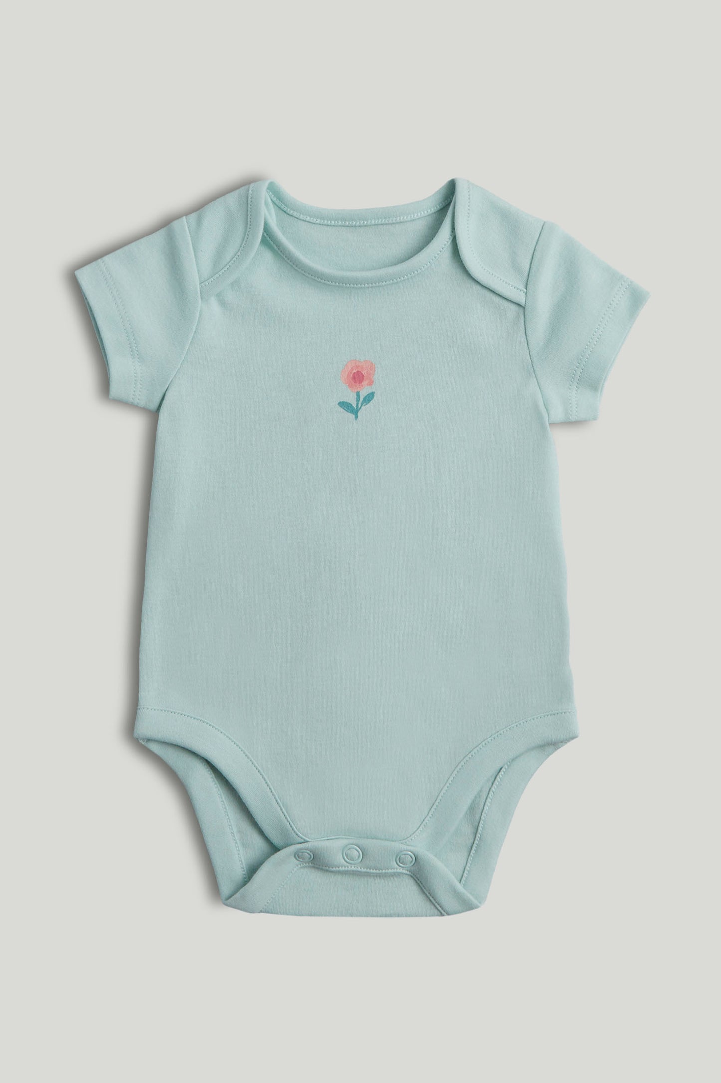 5 Pack Floral Short-Sleeved Bodysuits