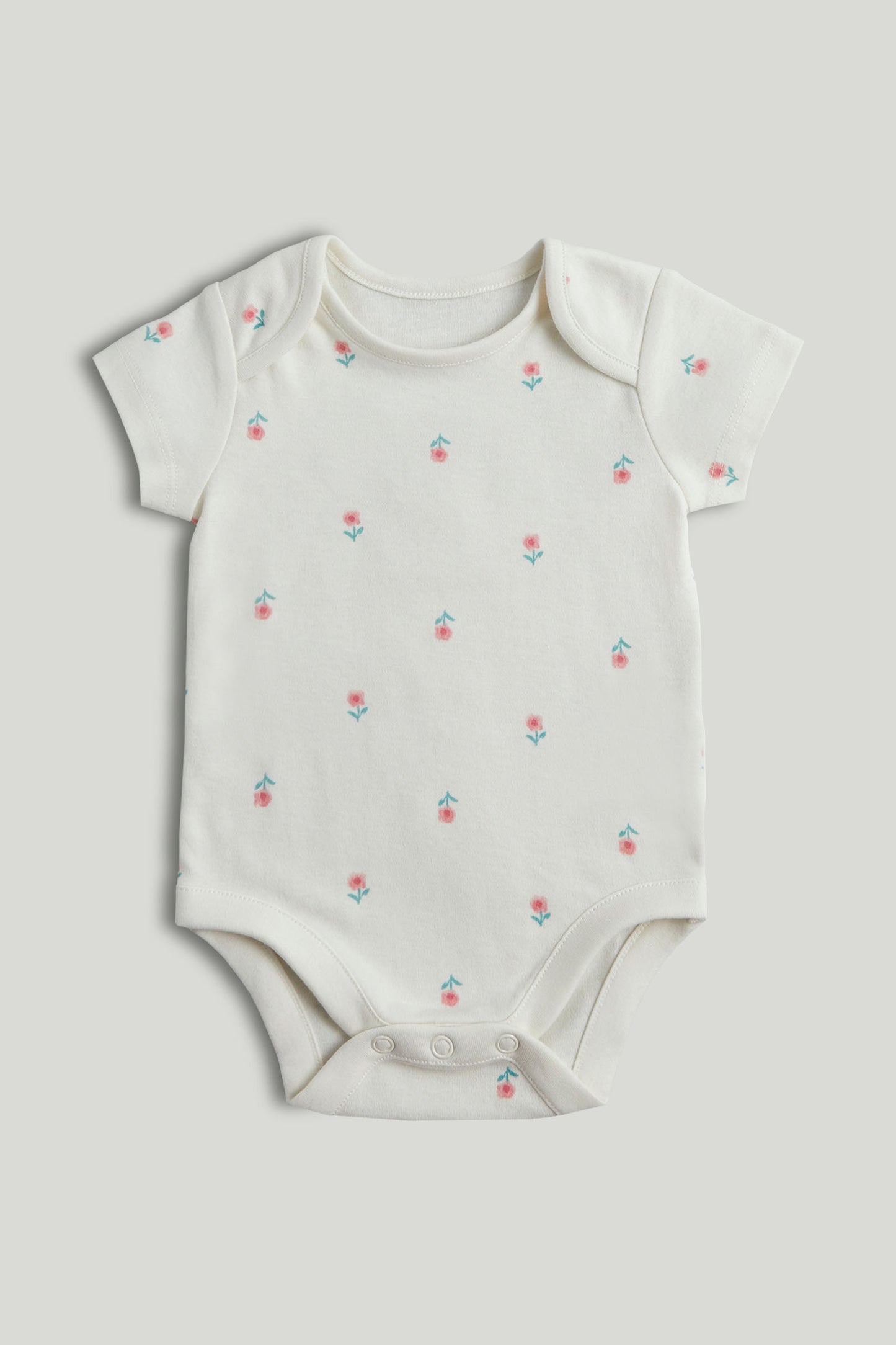 5 Pack Floral Short-Sleeved Bodysuits