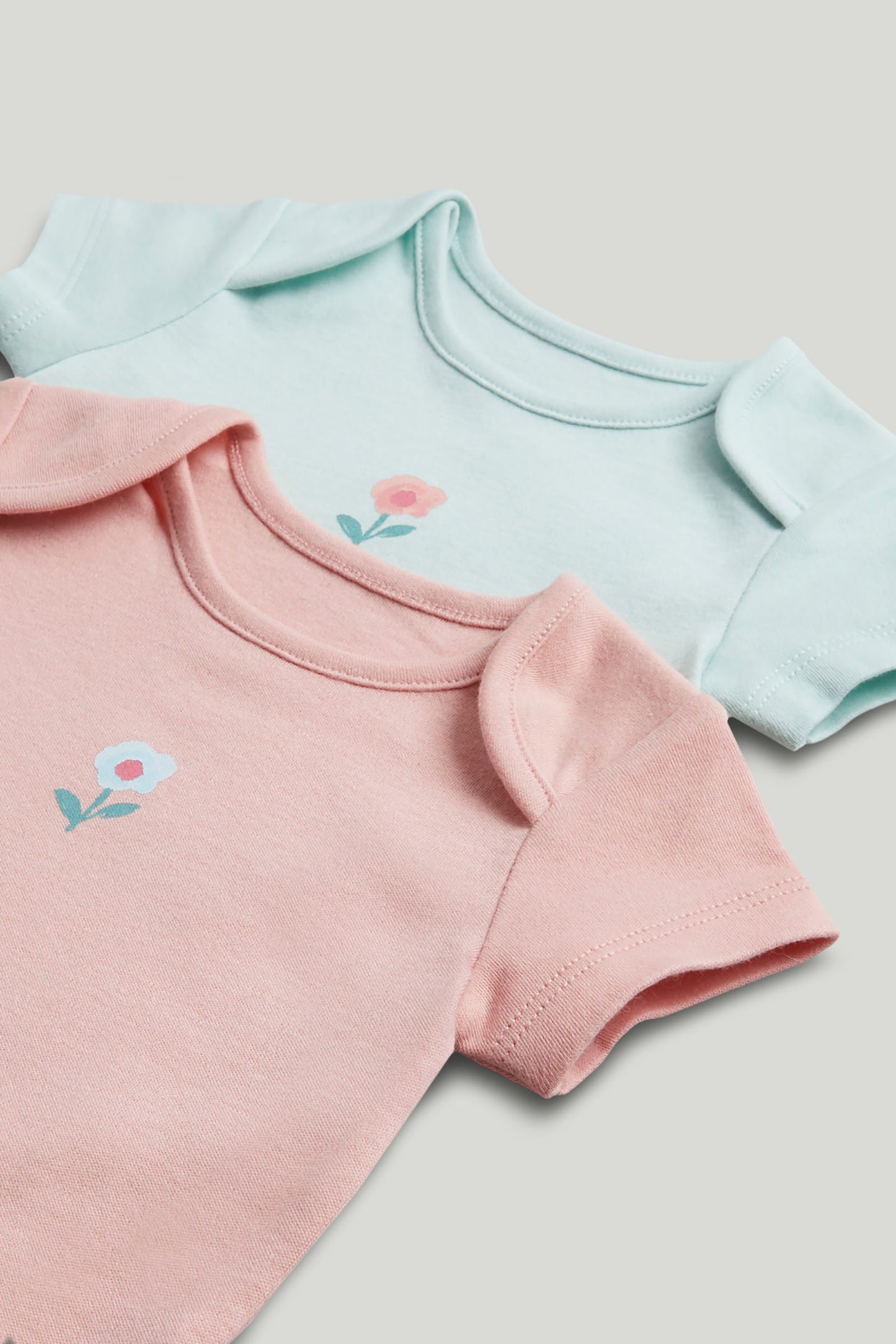 5 Pack Floral Short-Sleeved Bodysuits